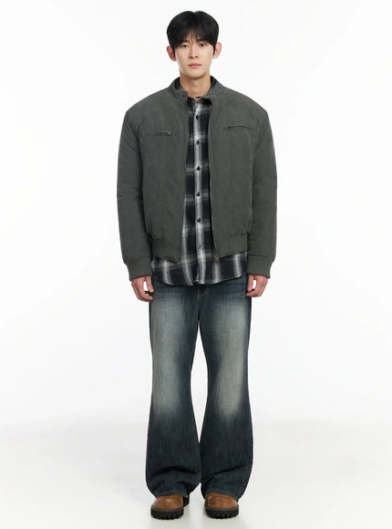 mens-two-way-zipper-biker-jacket-dark-green-if517