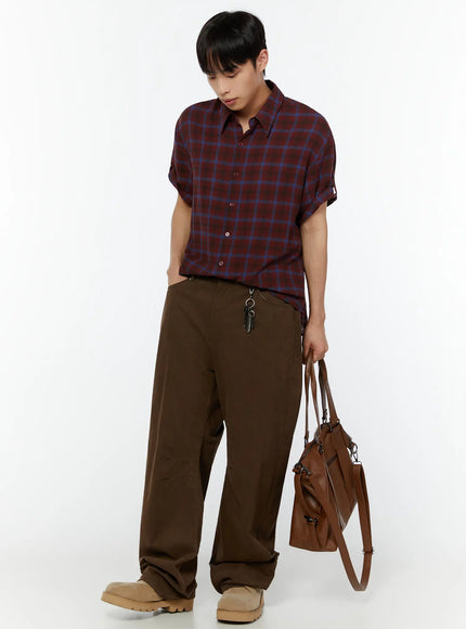 mens-keychain-detail-curved-cotton-pants-iu515