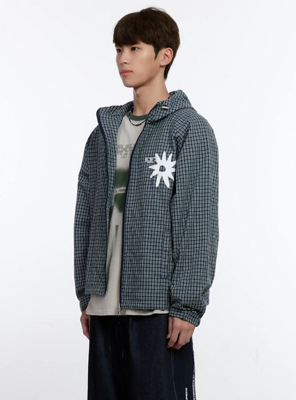 mens-checkered-windbreaker-jacket-is529