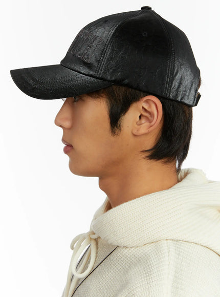crackle-faux-leather-youth-cap-id524
