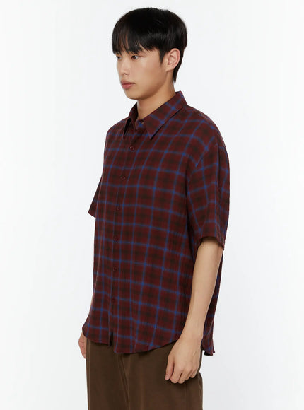 mens-rolled-sleeve-plaid-shirt-iu515