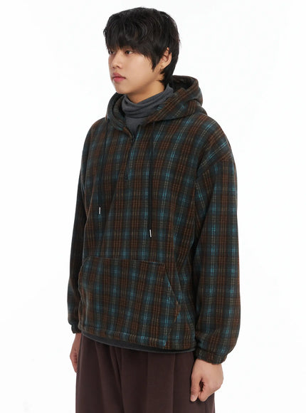 mens-checkered-fleece-hoodie-ij512