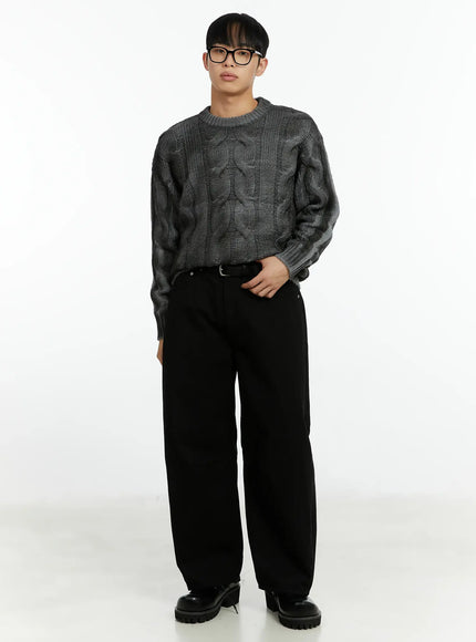 antique-metal-buckle-belt-if511 / Black