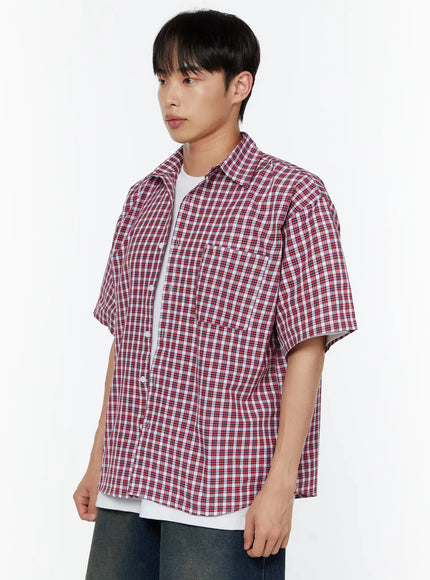 mens-plaid-short-sleeve-shirt-iu516