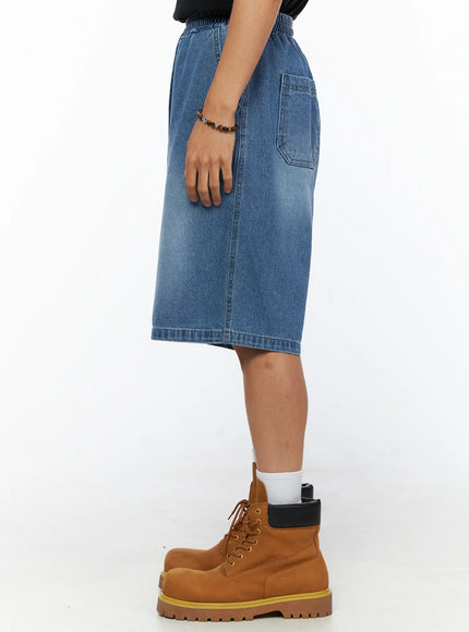 Men's Drawstring Washed Jorts IL520
