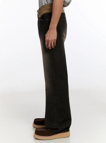 mens-two-tone-contrast-flare-jeans-in528