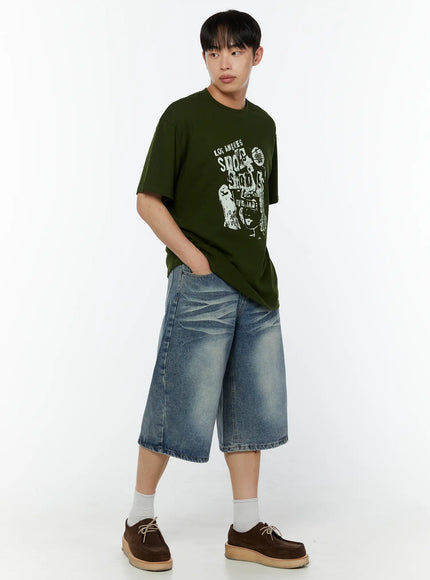 mens-graphic-tee-iu516 / Green