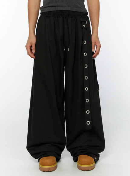mens-eyelet-detail-wide-leg-pants-iy508-black