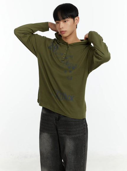 mens-graphic-print-henley-hooded-long-sleeve-top-if511