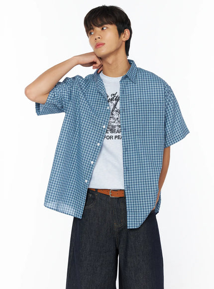 mens-breezy-checked-short-sleeve-shirt-iy529