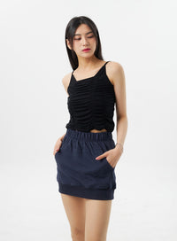 thin-strap-ruched-top-by326