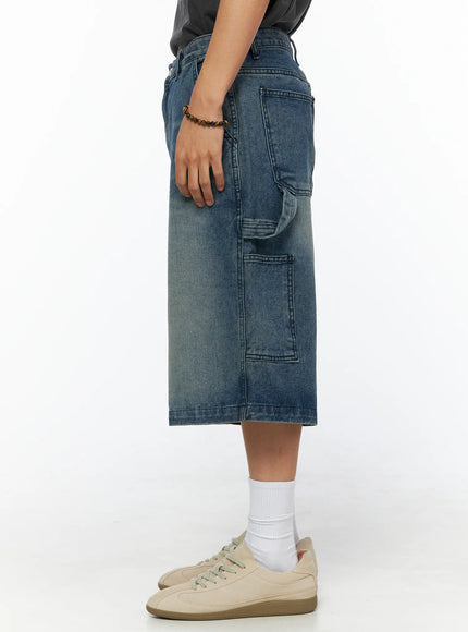 Men's Patchwork Carpenter Jorts IL520