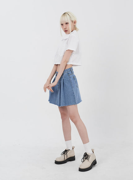 pleated-denim-mini-skirt-iu313