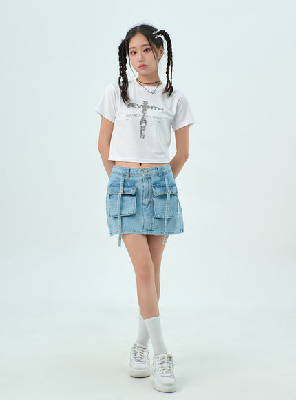 Front Pocket Mini Skirt BY317