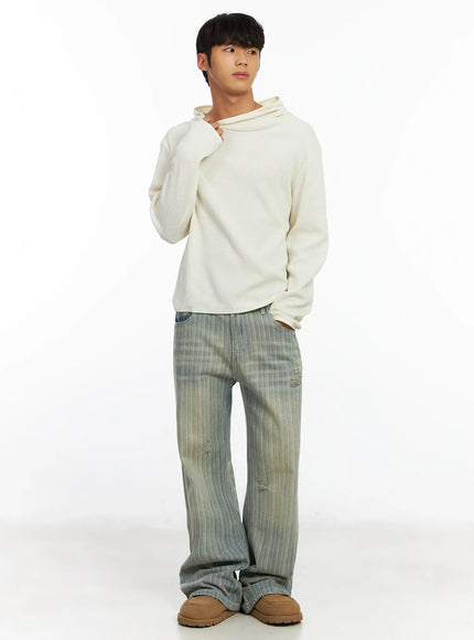 mens-waffle-knit-henley-neck-hoodie-if504