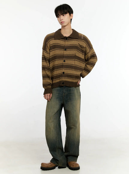 mens-striped-distressed-collared-cardigan-in503