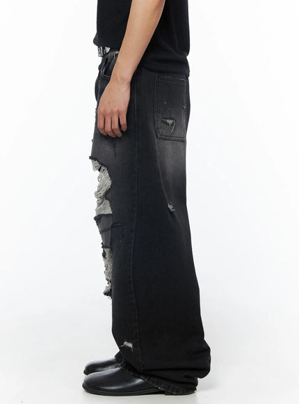 mens-vintage-distressed-baggy-jeans-black-iu510