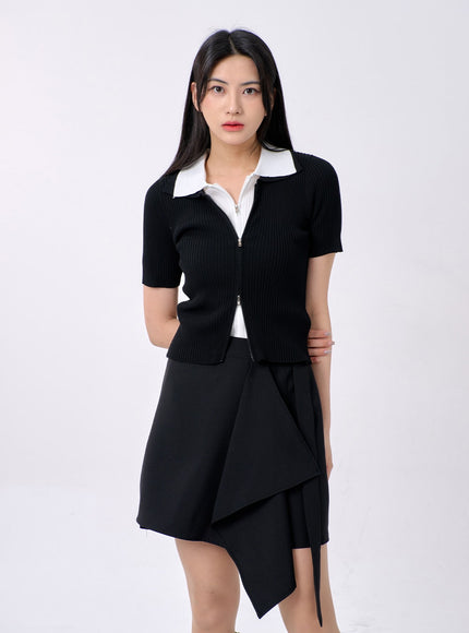 Unbalanced Mini Skirt BA327