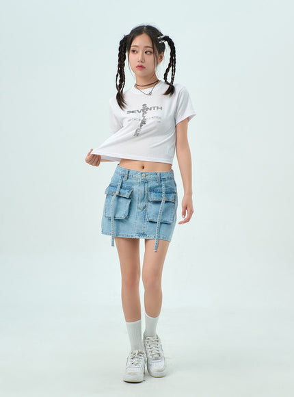 Front Pocket Mini Skirt BY317