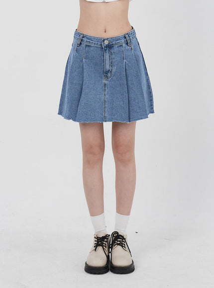 pleated-denim-mini-skirt-iu313