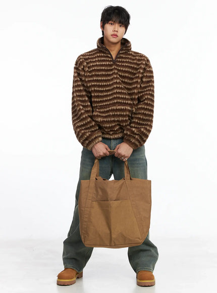 mens-warm-fleece-striped-quarter-zip-up-ij512