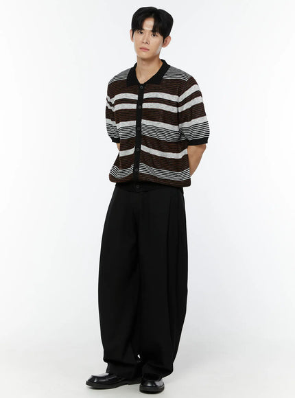 mens-striped-short-sleeve-cardigan-iu508