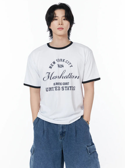 mens-ringer-graphic-tee-iy519 / White