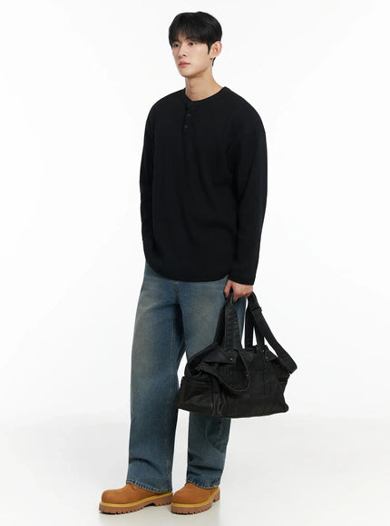 mens-waffle-henley-long-sleeve-shirt-if517