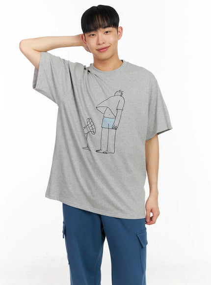 mens-summer-escape-graphic-tee-ia501 / Gray