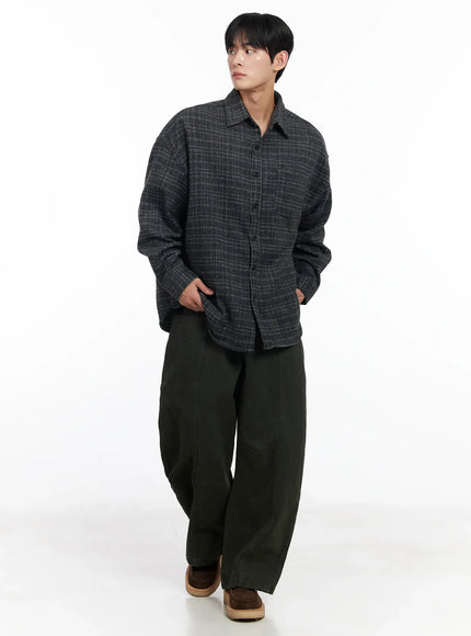 mens-ueban-wool-checkered-long-sleeve-jacket-ij521
