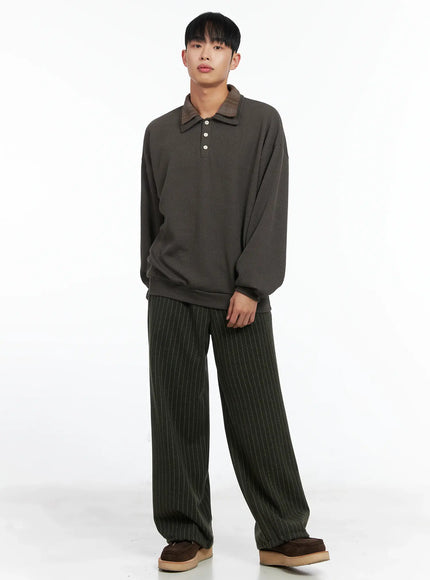 mens-stripe-wide-leg-pants-dark-green-in518-1