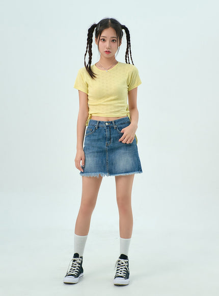 Denim Mini Skirt BY317