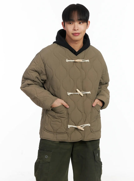 star-quilt-duffle-jacket-id515 / Beige