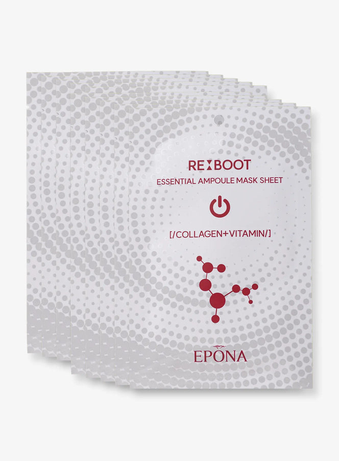 Reboot Essential Ampoule Mask Sheet Set - Collagen Plus Vitamin (23ml*10ea)
