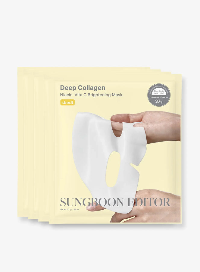 Deep Collagen Niacin Vita C Brightening Mask (37g*4ea)