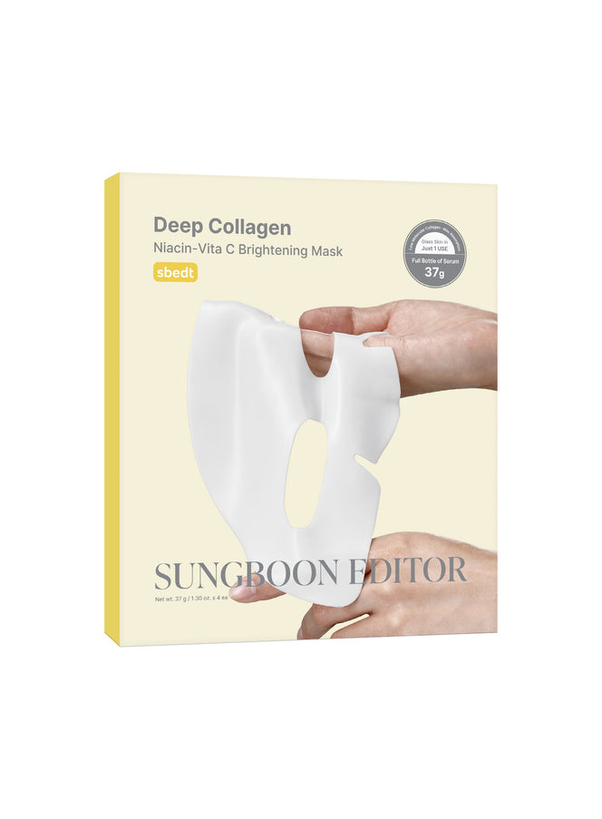 Deep Collagen Niacin Vita C Brightening Mask (37g*4ea)