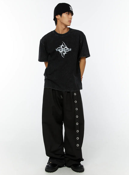 mens-eyelet-detail-wide-leg-pants-iy508-black