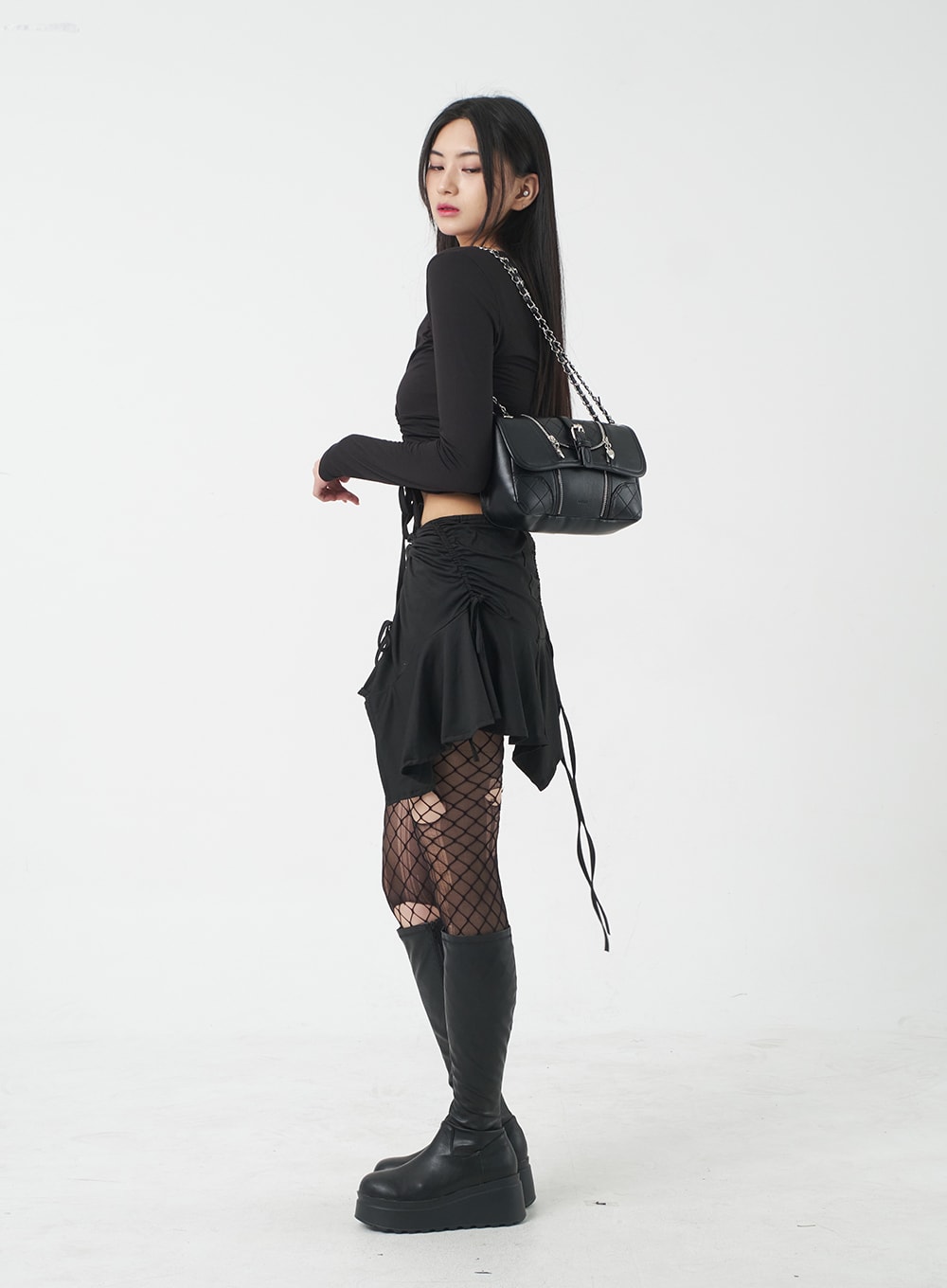 Unbalanced Mini Skirt BY309