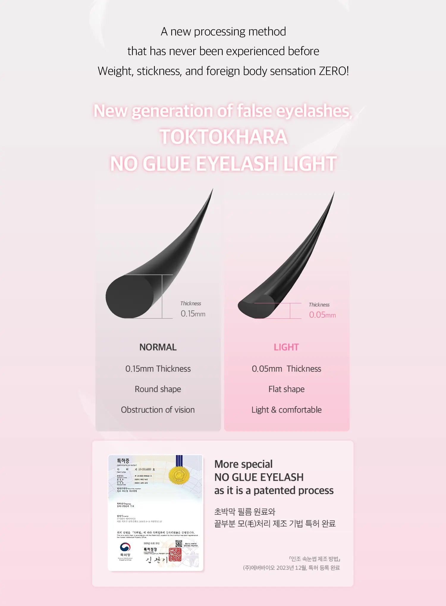 TOKTOKHARA No Glue Eyelash – Light (54pcs)