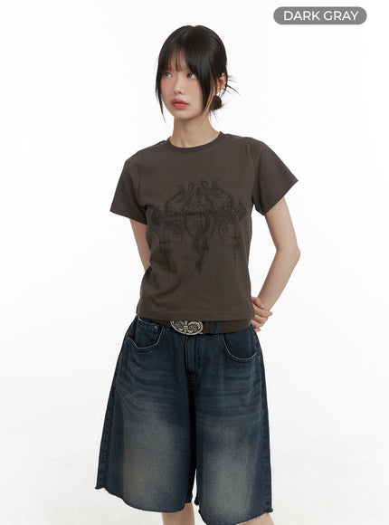 cotton-graphic-tee-cl412 / dark gray