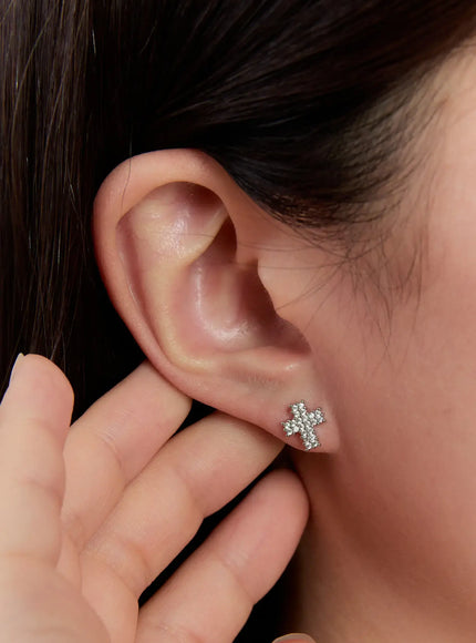 Classic Cross Stud Earrings IN528