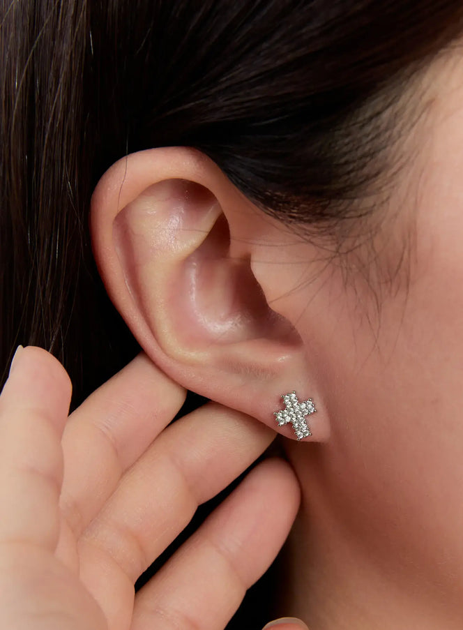 Classic Cross Stud Earrings IN528