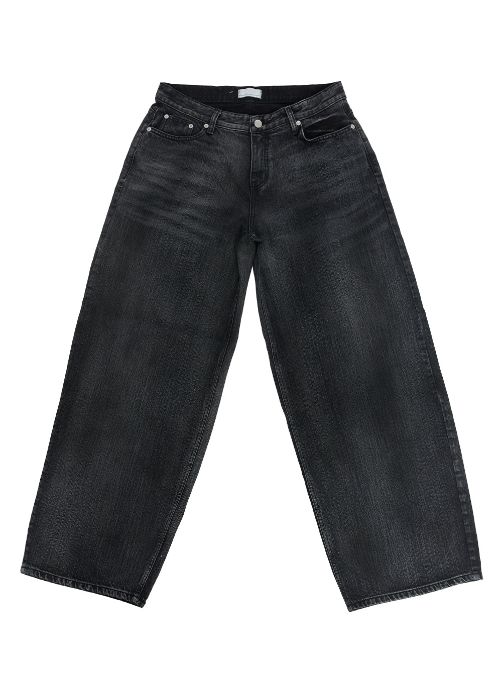 Nadia Washed Low-Waist Baggy Jeans CO424 in Black, size L