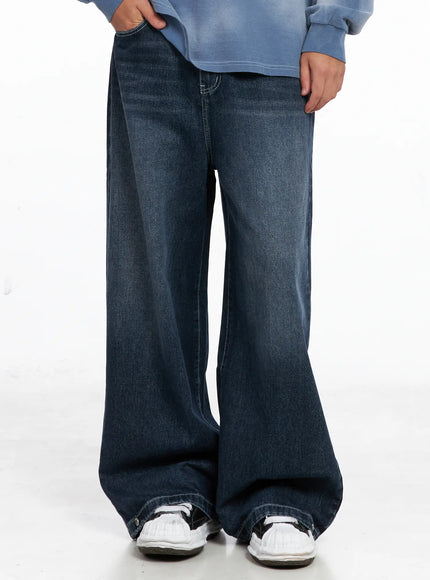 Men's Wide Leg Fit Denim Jeans IO417