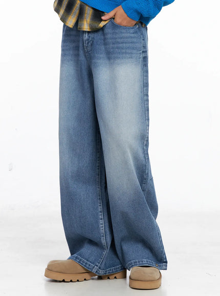 Men's Wide Leg Fit Denim Jeans IO417