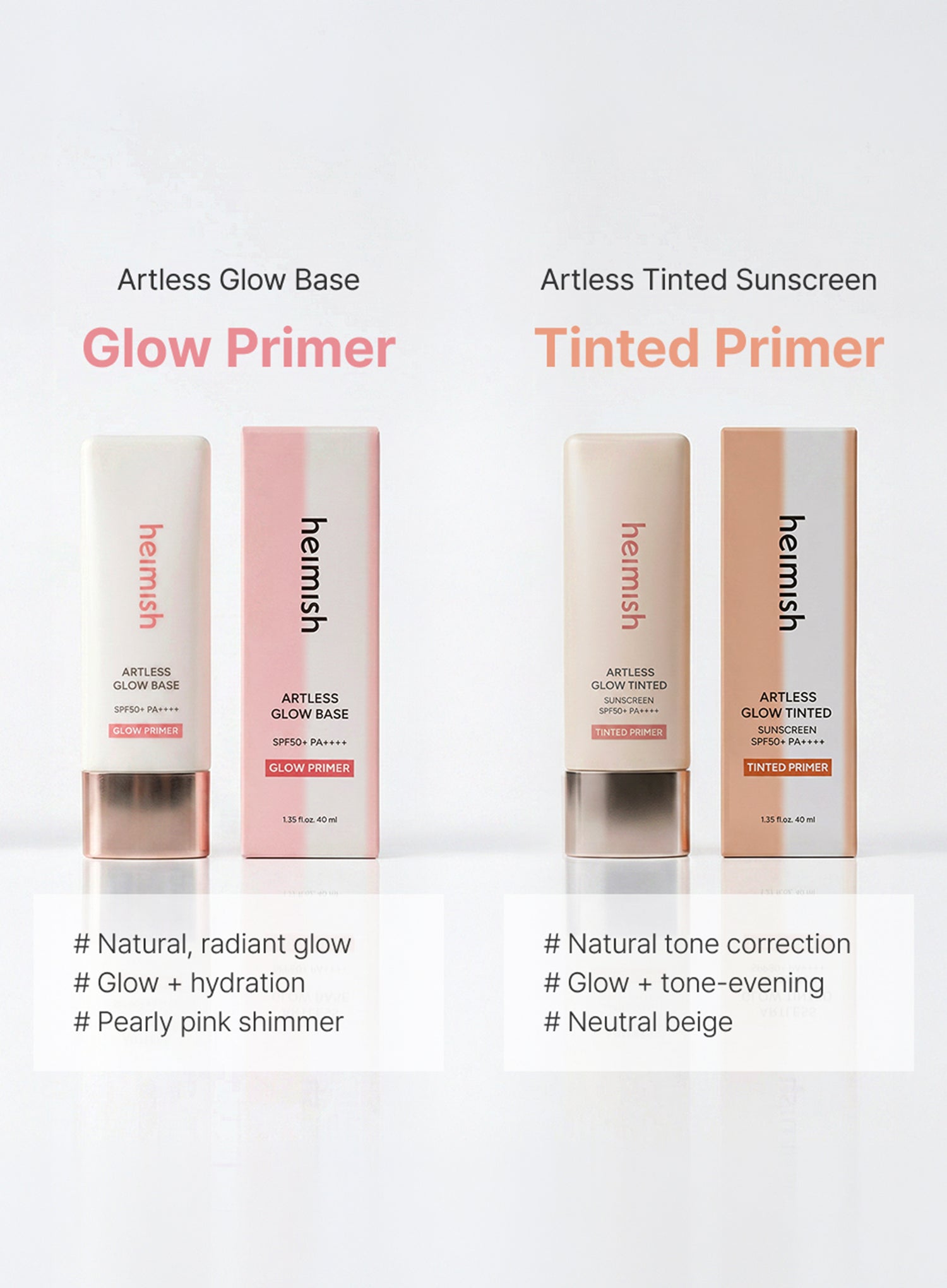 Artless Glow Base (SPF50+ PA+++) (40ml)