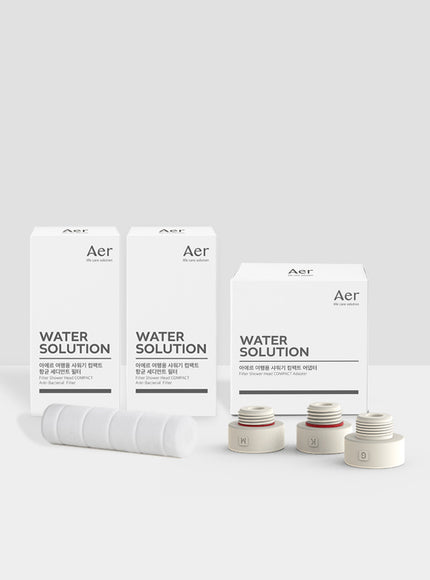 Water Solution Travel Shower Compact Refill Antibacterial Sediment Plus Filter (2pcs)