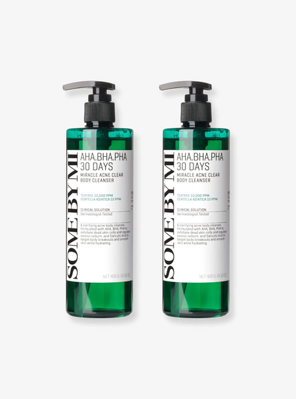 AHA, BHA, PHA 30 Days Miracle Acne Clear Body Cleanser Duo Set (400g*2ea)