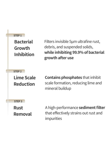 Water Solution Travel Shower Compact Refill Antibacterial Sediment Plus Filter (2pcs)
