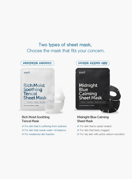 Rich Moist Soothing Tencel Sheet Mask Trio Set (25ml*3ea)